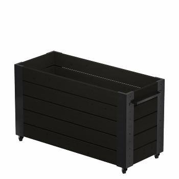 Cubic blomsterkasse m/hjul - 120×50×70 cm